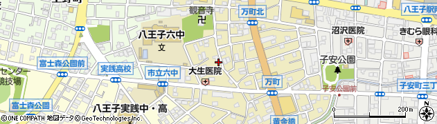 東京都八王子市万町周辺の地図