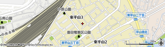 東京都日野市東平山周辺の地図