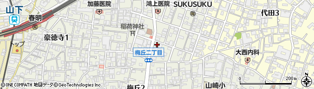 ファミリーマート小浦世田谷梅丘店周辺の地図