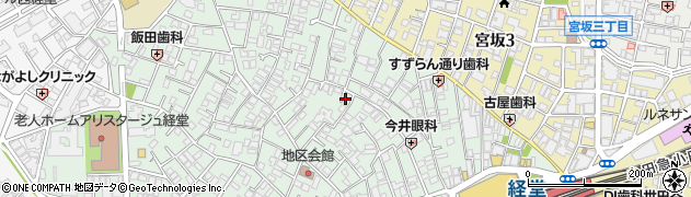 東京都世田谷区経堂2丁目周辺の地図
