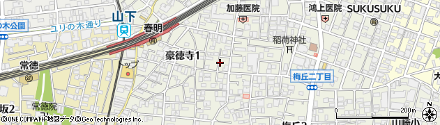 東京都世田谷区豪徳寺1丁目周辺の地図