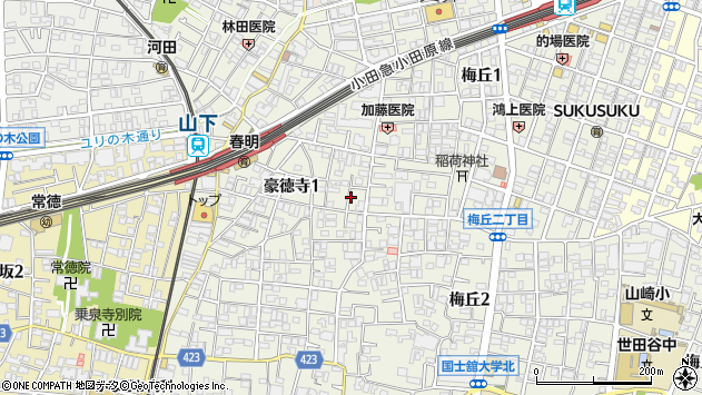 〒154-0021 東京都世田谷区豪徳寺の地図