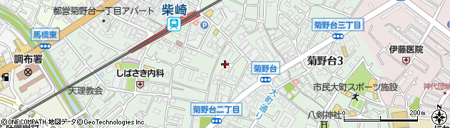 東京都調布市菊野台周辺の地図