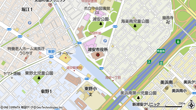 〒279-0000 千葉県浦安市（以下に掲載がない場合）の地図