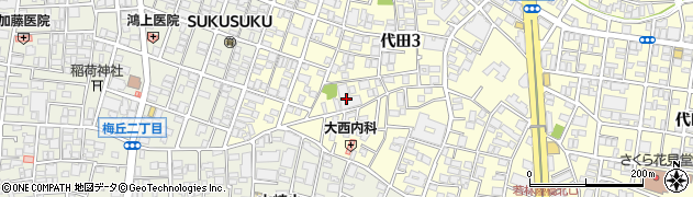 東京都世田谷区代田3丁目18周辺の地図