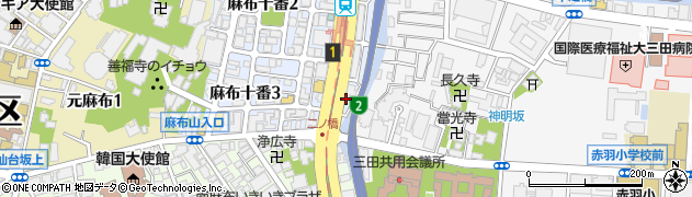 東京都港区麻布十番4丁目周辺の地図
