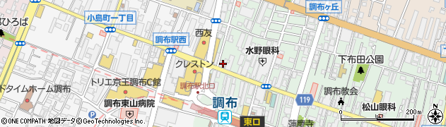 東京都調布市布田1丁目33周辺の地図