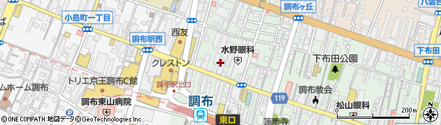 東京都調布市布田1丁目29周辺の地図
