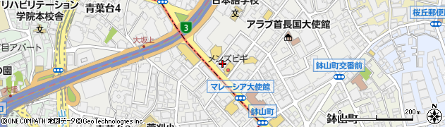 瓢六亭　南平台周辺の地図