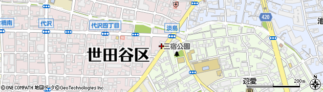 東京都世田谷区代沢4丁目34周辺の地図