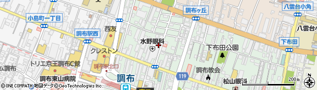 東京都調布市布田1丁目周辺の地図