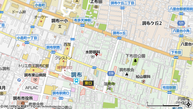 〒182-0024 東京都調布市布田の地図
