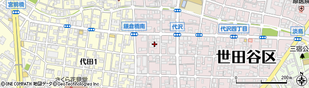 東京都世田谷区代沢4丁目26周辺の地図