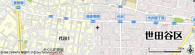 東京都世田谷区代沢4丁目25周辺の地図