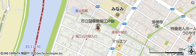 堀江公民館周辺の地図
