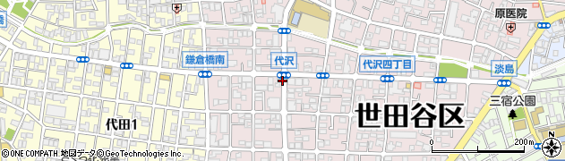 代沢小学校周辺の地図