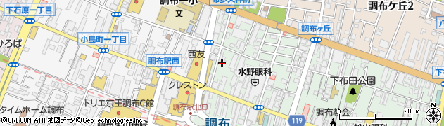 東京都調布市布田1丁目34周辺の地図