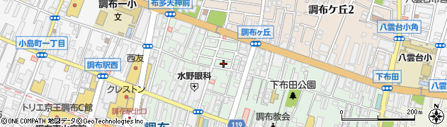 東京都調布市布田1丁目13周辺の地図