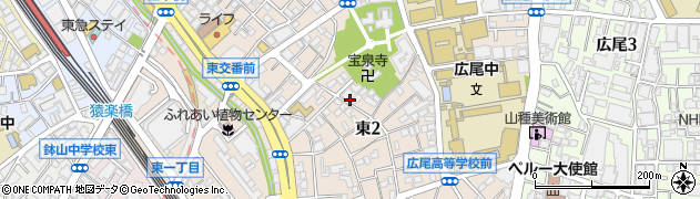 東京都渋谷区東周辺の地図