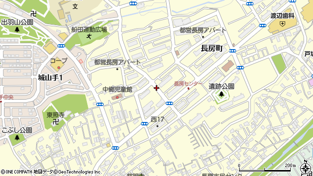 〒193-0824 東京都八王子市長房町の地図