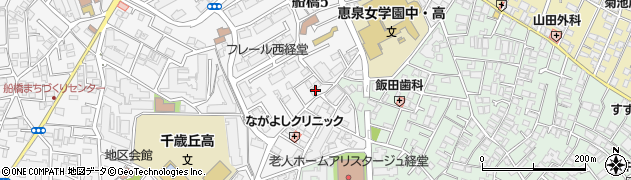 東京都世田谷区船橋5丁目15周辺の地図