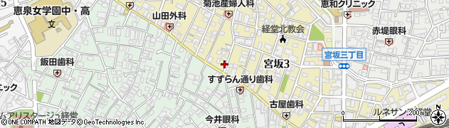 東京都世田谷区宮坂3丁目27-23周辺の地図
