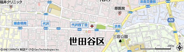 東京都世田谷区代沢4丁目37周辺の地図