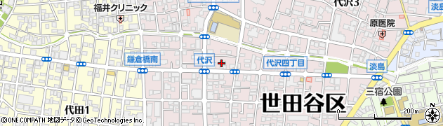東京都世田谷区代沢4丁目41周辺の地図