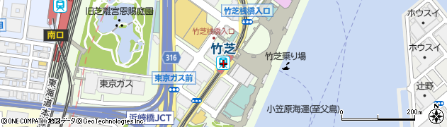 竹芝駅周辺の地図