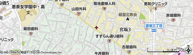 東京都世田谷区宮坂3丁目27-5周辺の地図