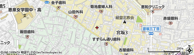 東京都世田谷区宮坂3丁目27-21周辺の地図