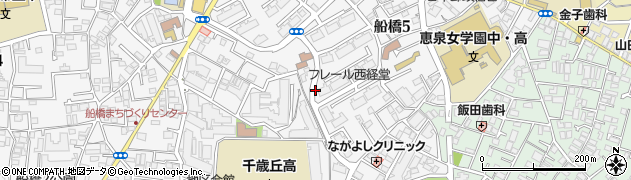 東京都世田谷区船橋5丁目17周辺の地図