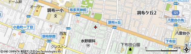 東京都調布市布田1丁目10周辺の地図