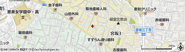 東京都世田谷区宮坂3丁目27周辺の地図