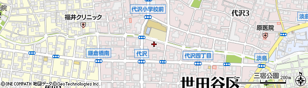 東京都世田谷区代沢4丁目42周辺の地図