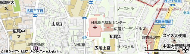 東京都渋谷区広尾4丁目1-22周辺の地図
