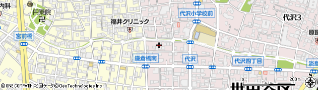 東京都世田谷区代沢4丁目46周辺の地図