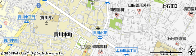 ファミリーマート甲府貢川店周辺の地図