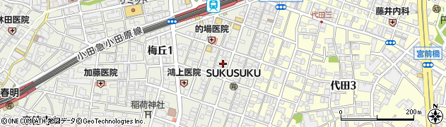 東京都世田谷区梅丘1丁目15周辺の地図