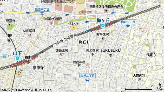 〒154-0022 東京都世田谷区梅丘の地図
