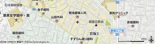東京都世田谷区宮坂3丁目27-16周辺の地図