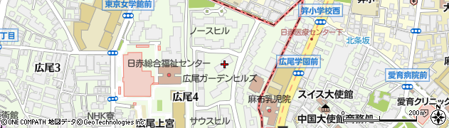 東京都渋谷区広尾4丁目1-11周辺の地図