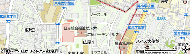 東京都渋谷区広尾4丁目1-13周辺の地図