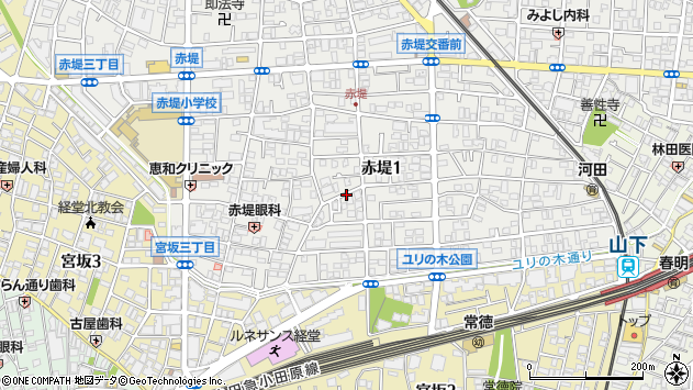 〒156-0044 東京都世田谷区赤堤の地図
