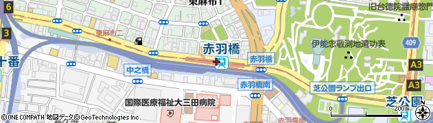 赤羽橋駅周辺の地図