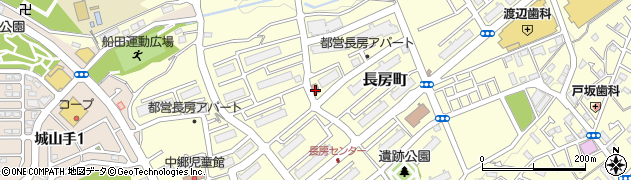 八王子長房郵便局周辺の地図