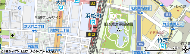 浜松町駅周辺の地図