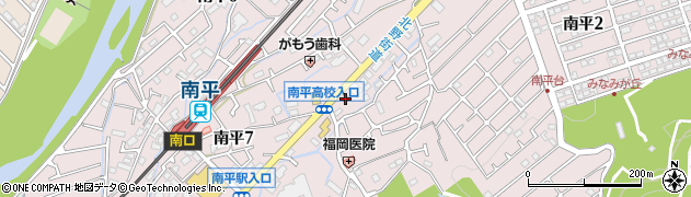 日野南平郵便局周辺の地図