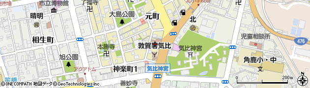 敦賀郵便局配達周辺の地図