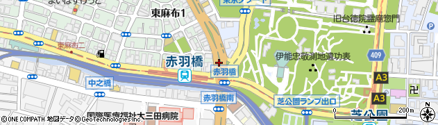 赤羽橋駅前周辺の地図